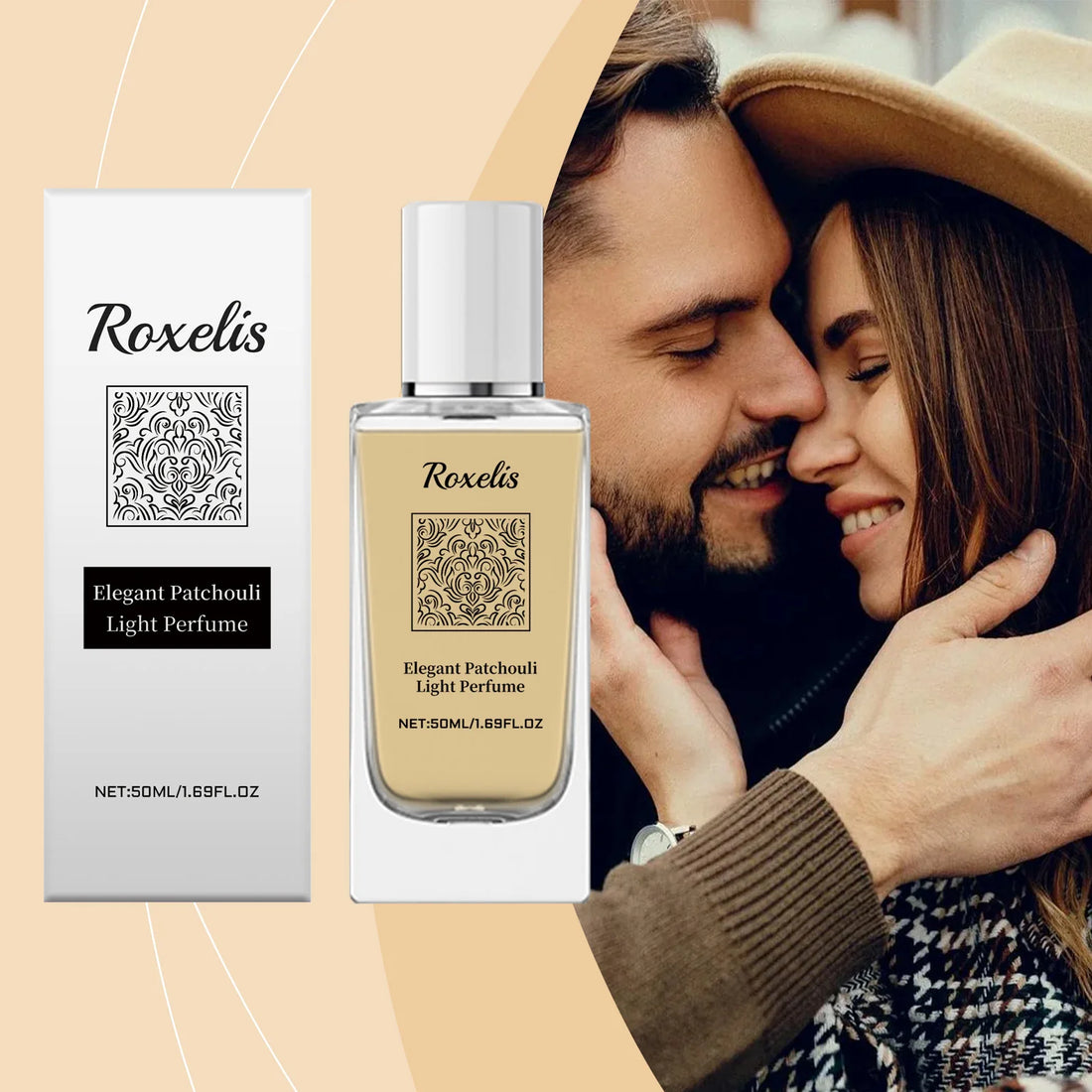 Roxelis 50ml Elegant Patchouli Perfume Light Fragrance Pheromone Release Charm Flirting Encourage Dating Glamour Scent Perfume