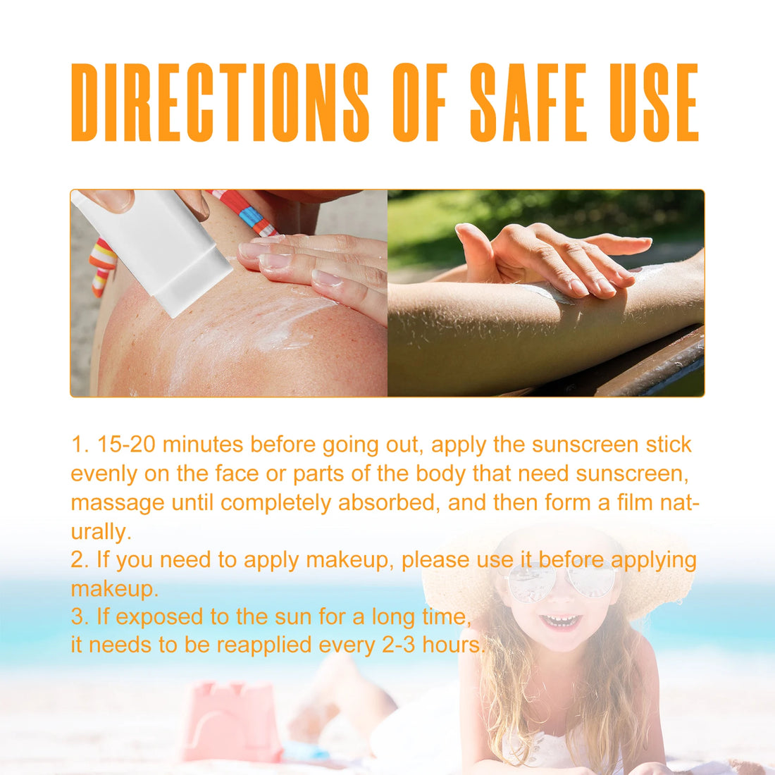 Hoygi 15g Sunscreen Cream Stick Spf50+ Moisturize Face Refresh Summer Oil Control Solar Blocker Uv Isolation Brighten Sun Cream