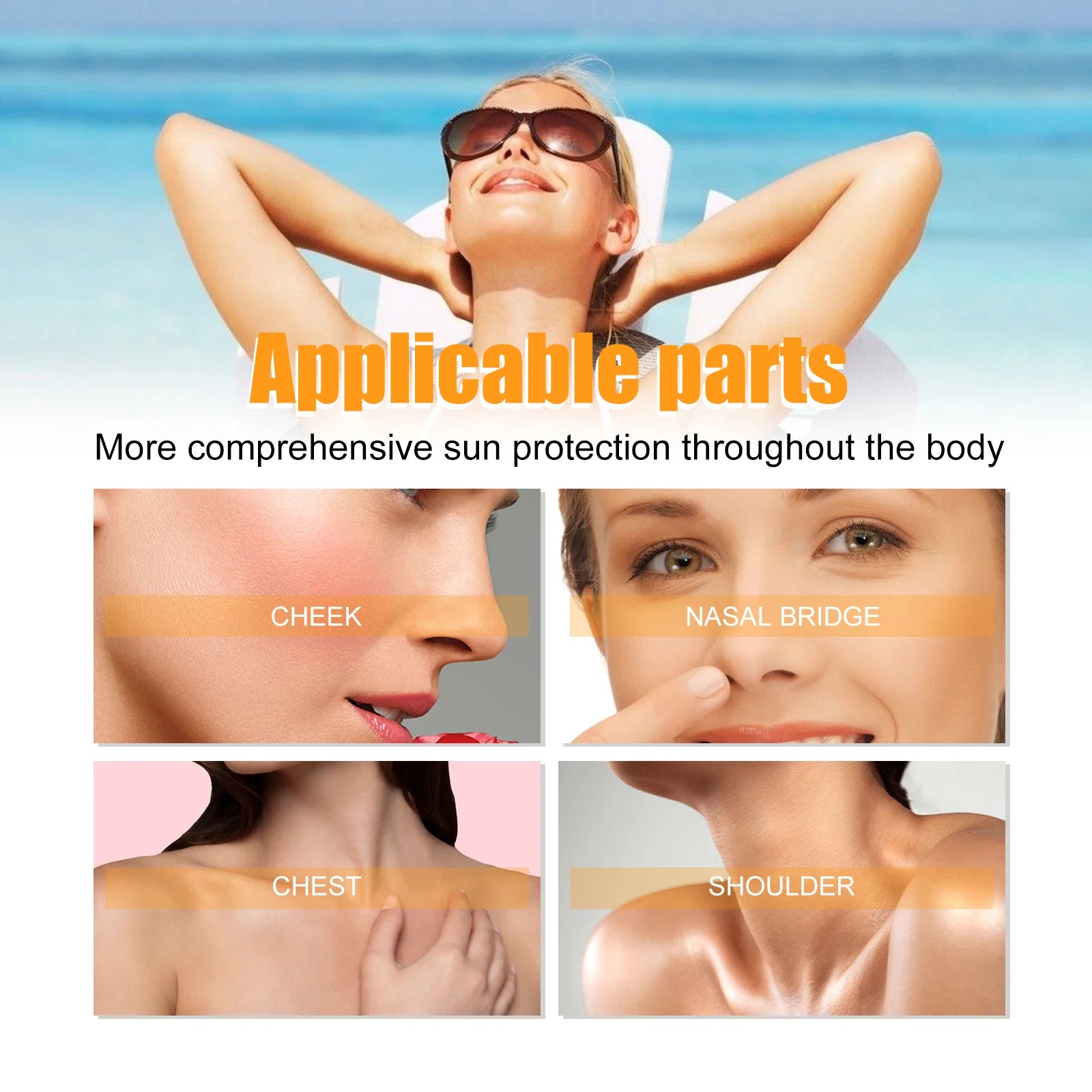 Hoygi 15g Sunscreen Cream Stick Spf50+ Moisturize Face Refresh Summer Oil Control Solar Blocker Uv Isolation Brighten Sun Cream