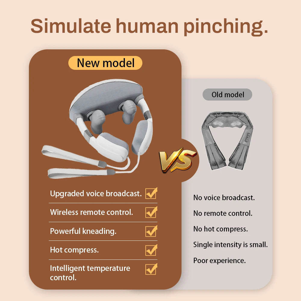 Simulated Finger Massage Multifunctional Massager, Adjustable in Multiple Gears, Fully Wrapped Shoulder and neck Messenger tools