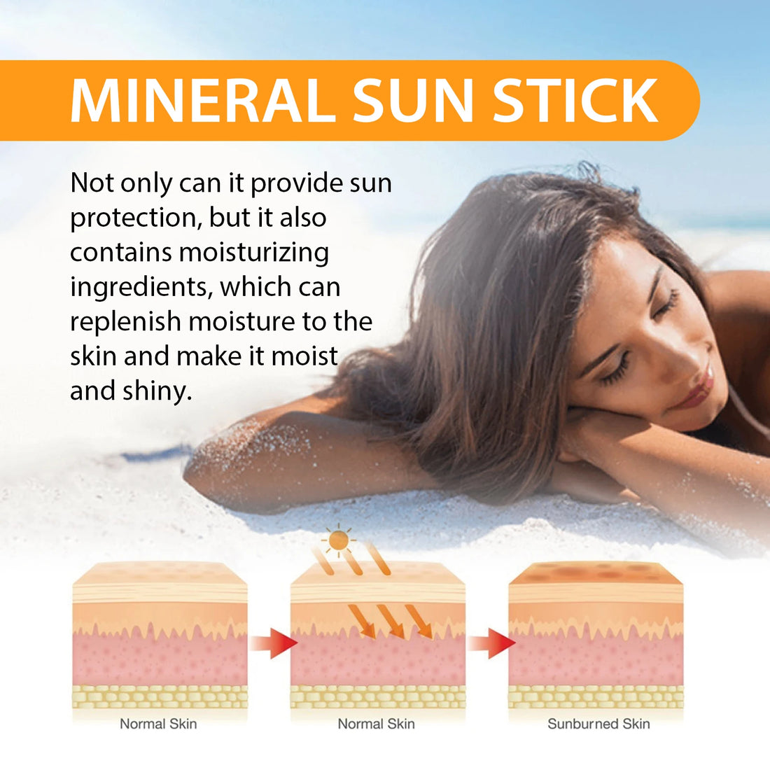 Hoygi 15g Sunscreen Cream Stick Spf50+ Moisturize Face Refresh Summer Oil Control Solar Blocker Uv Isolation Brighten Sun Cream