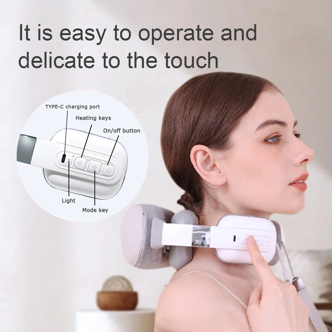 Simulated Finger Massage Multifunctional Massager, Adjustable in Multiple Gears, Fully Wrapped Shoulder and neck Messenger tools