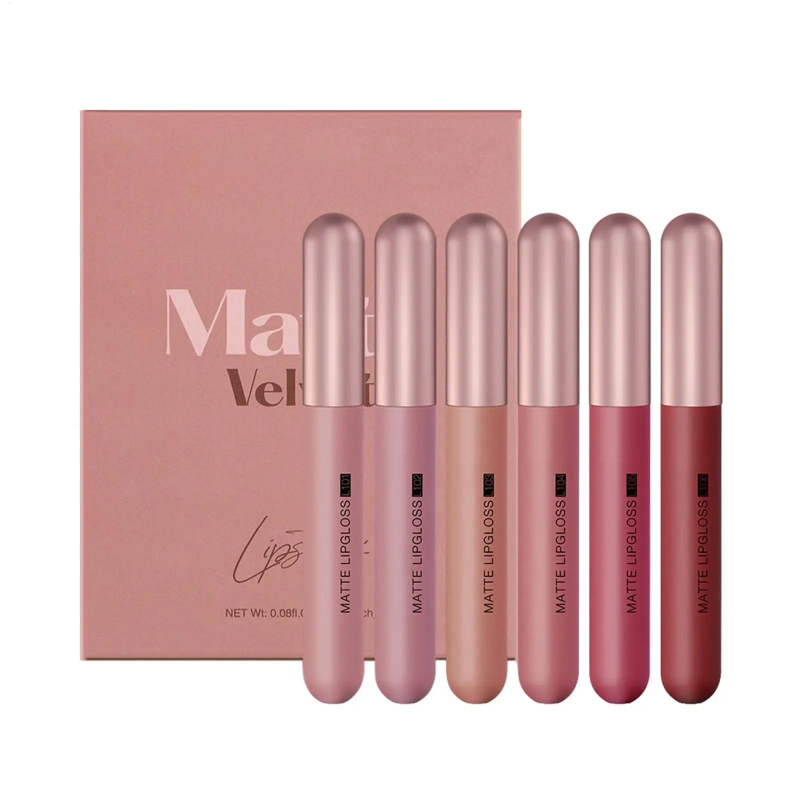 Mini Lipstick Set waterproof Matte 6 Colors Lipstick Velvet Red Lip Pigment Non-stick Cup Lip Gloss Kit
