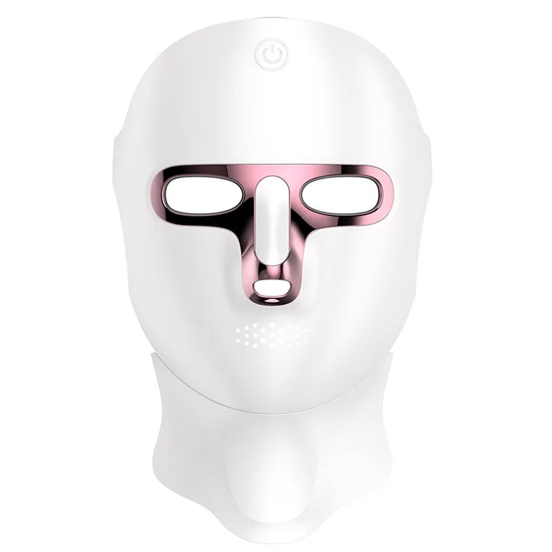 USB Rechargeable LED Face Mask Therapy Red Light Therapy Face Mask with Neck Therapy Mask for Home Working Travel Yoga Sleep