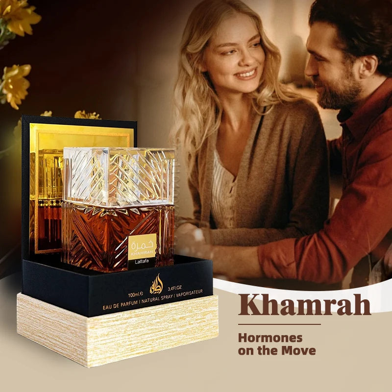 Lattafa Khamrah Perfume Eau de Parfum Spray Original Arabian Perfume Aromatic Spicy Fragrance For Women For Men For Evening Wear