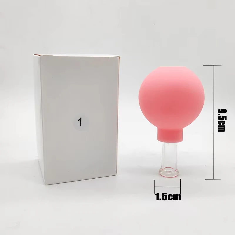 Rubber Face Massager Vacuum Cupping Face Skin Lifting Facial Cups Anti Cellulite Cup Anti-Wrinkle Cupping Therapy Facial Tool