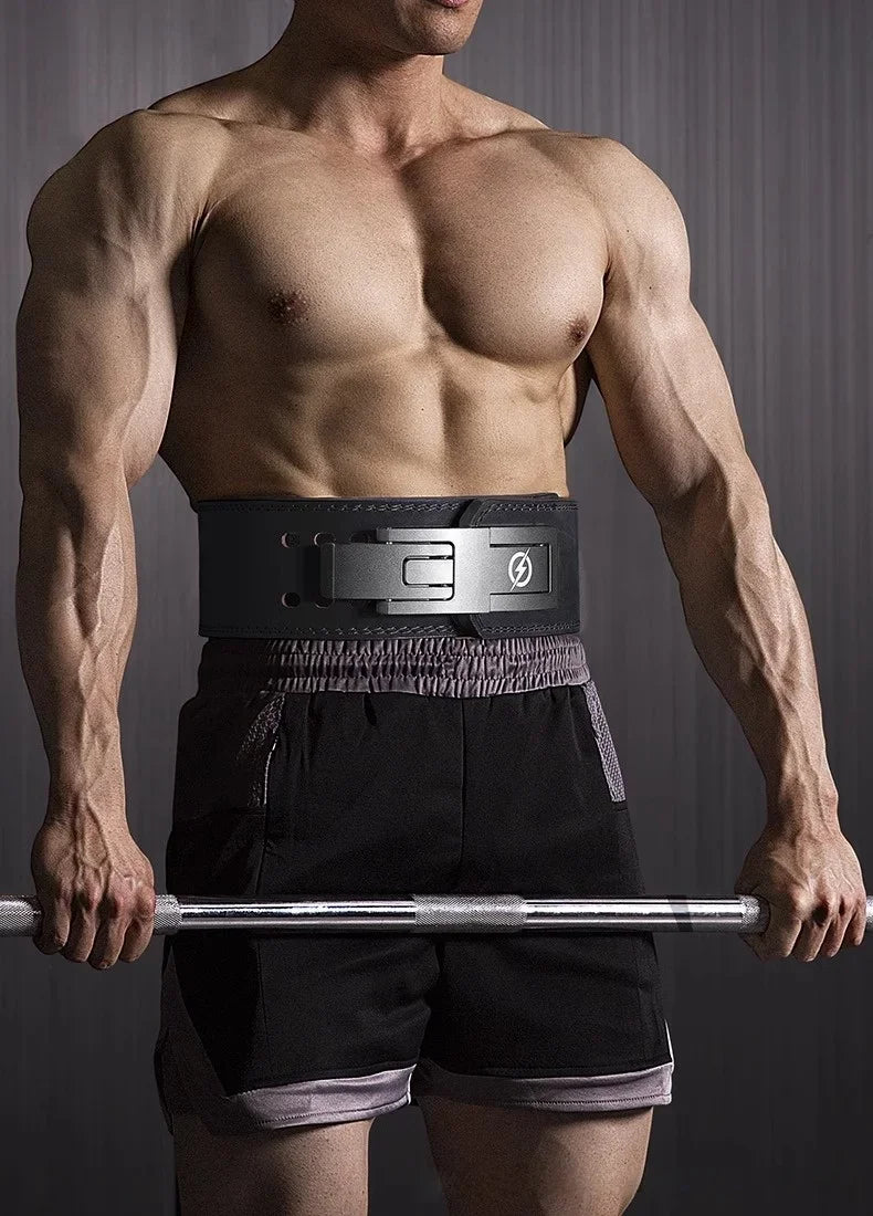 Powerlifting Lever Gym Belt Fitness Body Building Gym Waist Trainer Cowhide Belts Squats Lever Weight Lifting Belt for excercise