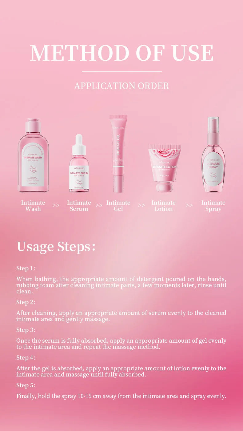 Women Private Parts Care Set Keep Brightening Improve Odor Reduce Dark Stress Release Body Deodorant Soap Vaginal Tightening Gel