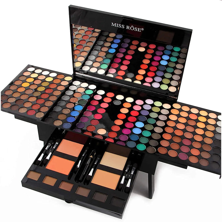 180 Colors Piano Eyeshadow Palette Matte & Shimmer Blush Set with Black Eyeliner Mother's Day Makeup Gift Kit For Mother's Day
