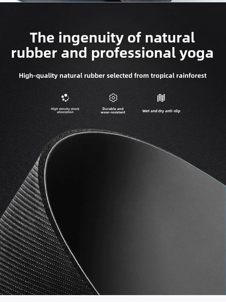 ‌PU & Natural Rubber Yoga Mat - Women’s Anti-Slip Fitness Mat with Laser Alignment Lines, Extra Thick & Durable Premium Edition‌