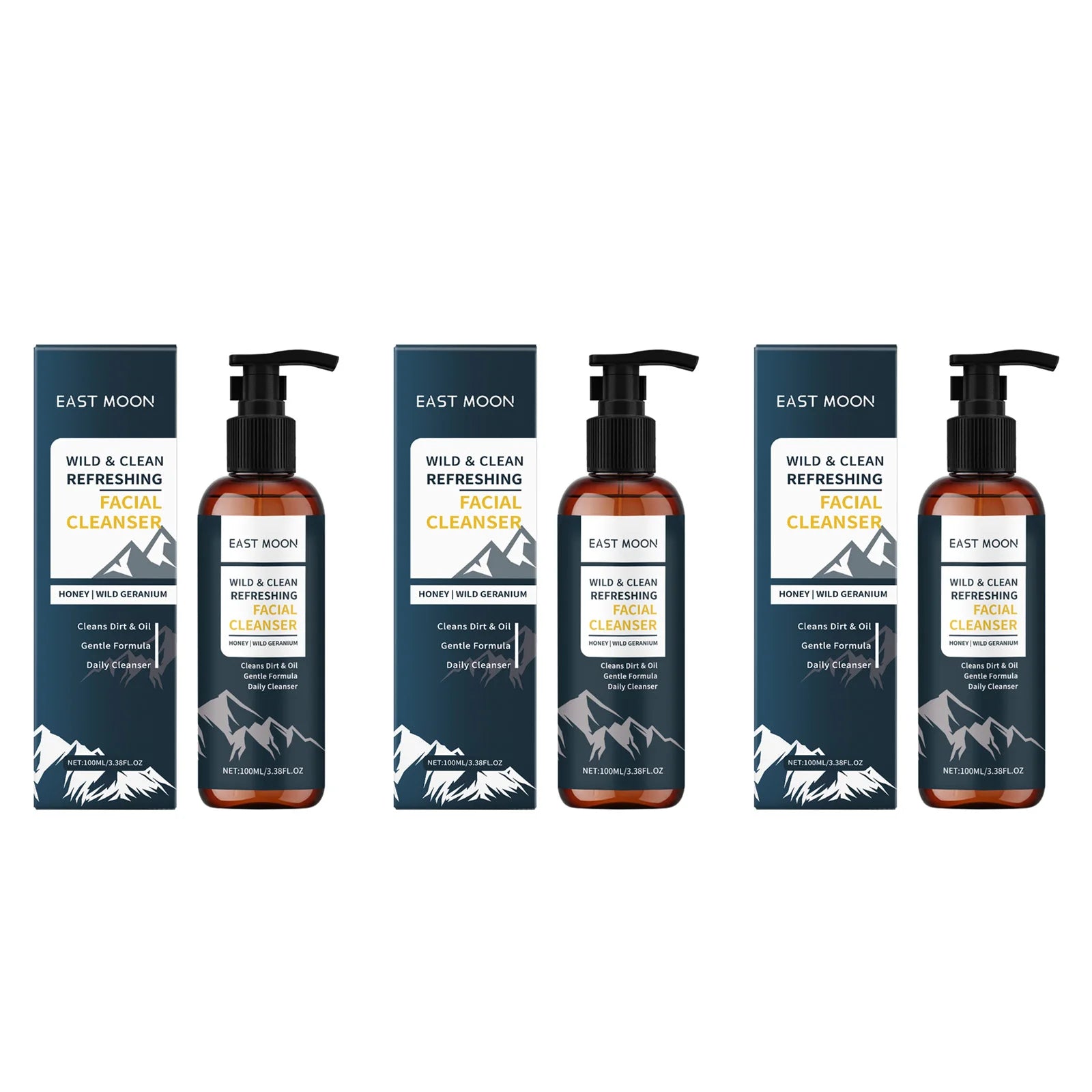 Men's Nourishing Facial Cleanser Refine Pores Brightening Gentle Oil Control Face Wash for Deep Cleansing & Refreshing Skin