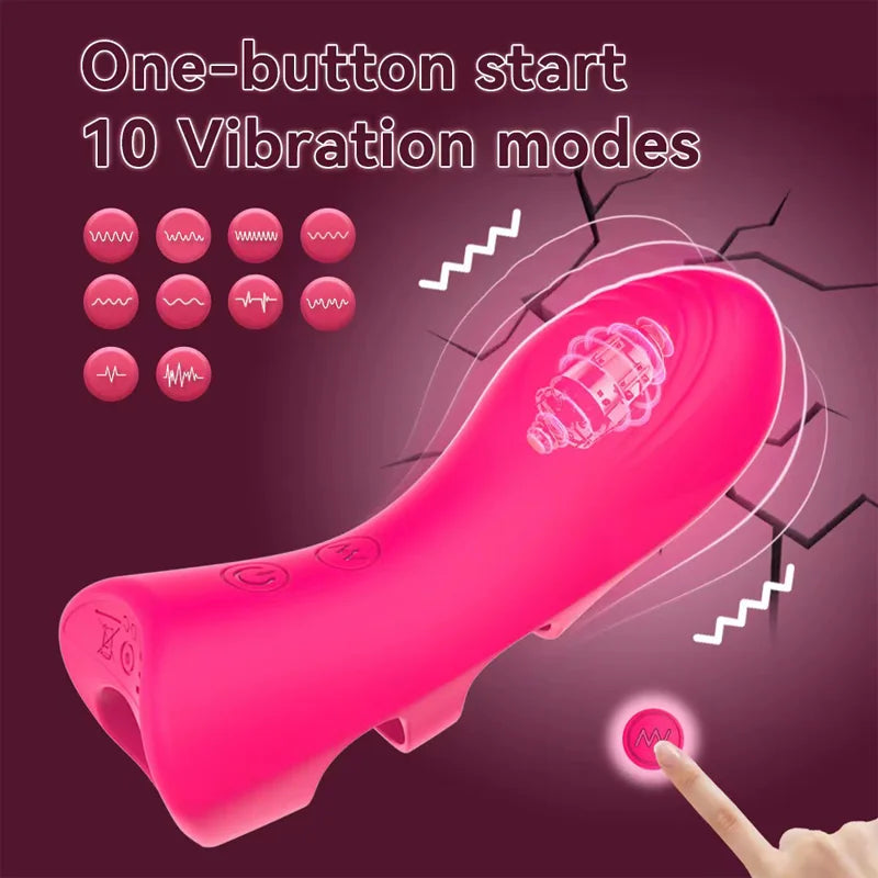 Finger Vibrator For Female Clitoral G Spot Stimulator Nipple Massager Sexual Pleasure Mini Couple Sex Toy For Women Adults 18