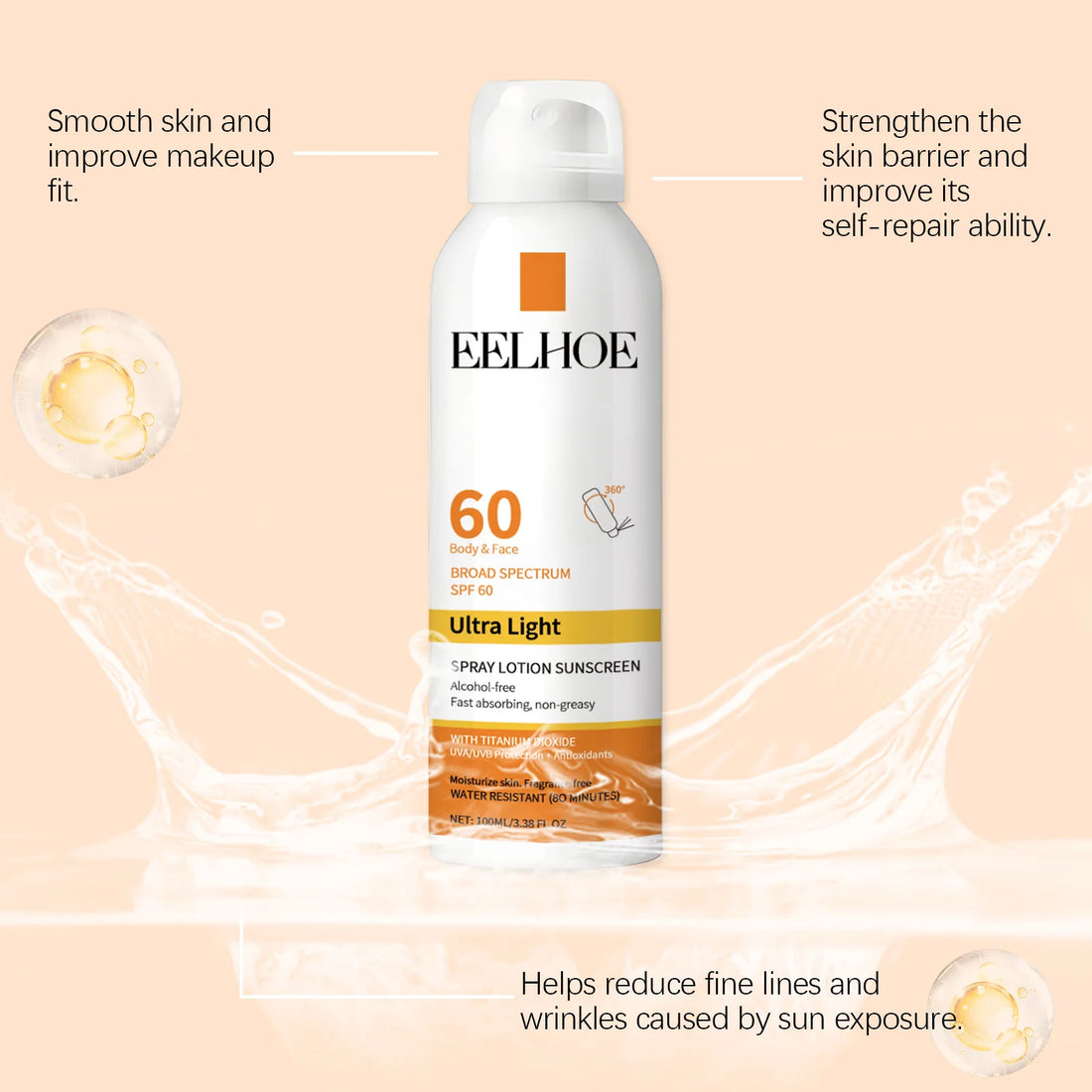 Sunscreen Spray Spf50 Waterproof Facial Body Long Lasting Sun Block Isolation Mist UV Protector Brightning Moisturizer Skin Care