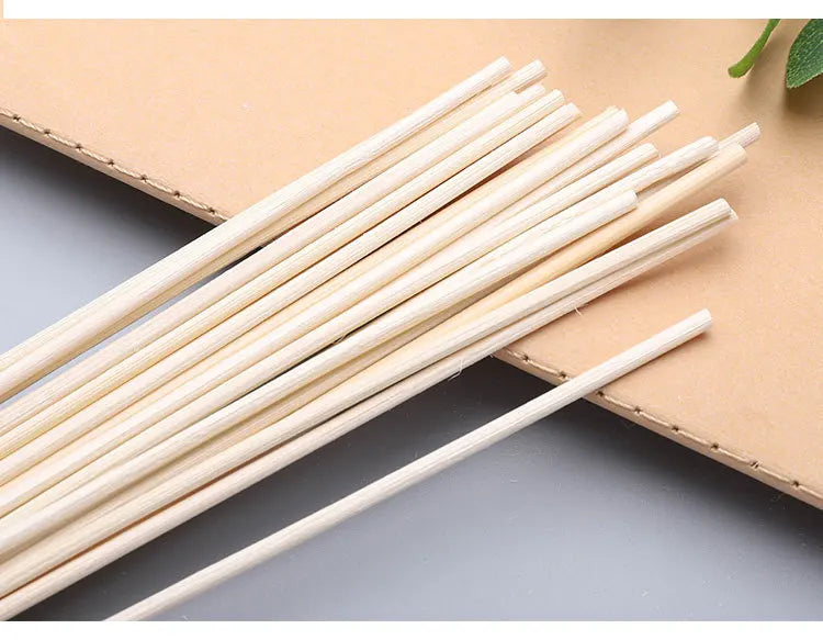 50pcs/lot 24cmx3mm Natural Rattan Sticks for Reed Diffuser Home Fragrance and Essential Oil Aromatherapy Diffuser Reed Sticks