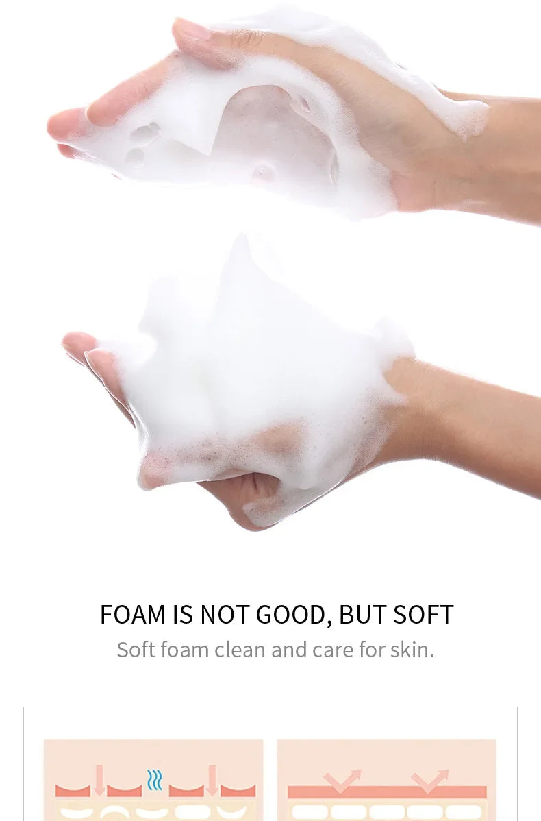 Rice Raw Pulp Facial Cleanser Face Wash Foam skincare Moisturizing Skin Brightening Rejuvenation Face Cleanser Skin Care