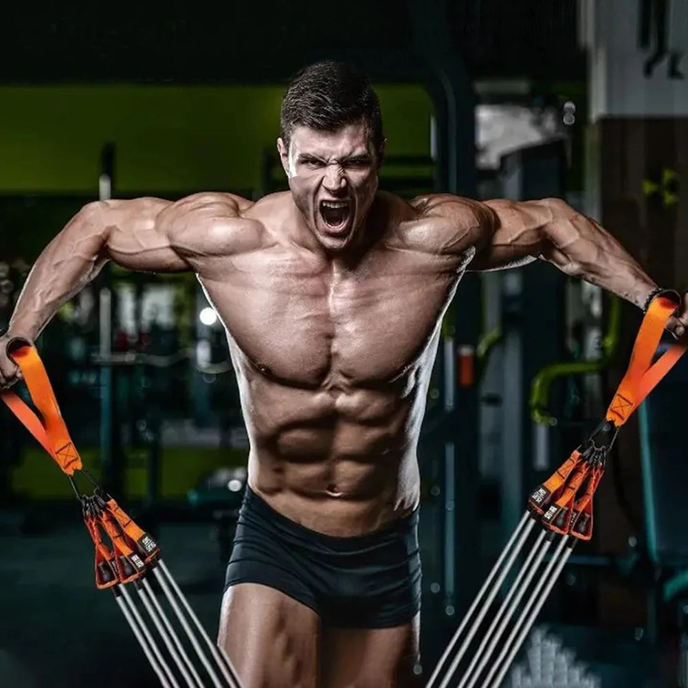 Resistance Bands Exercise Bands with Handles Fitness Bands Set Multi-Function Workout Bands Weight Bands Home Gym Equipment