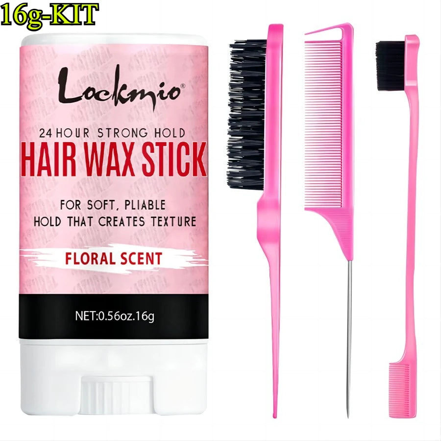 Professional Styling Wax Kit for Women, Anti-frizz Pomade, Smoothing, Broken Back Hair Mud, Messy Hairs Control Wax Rod