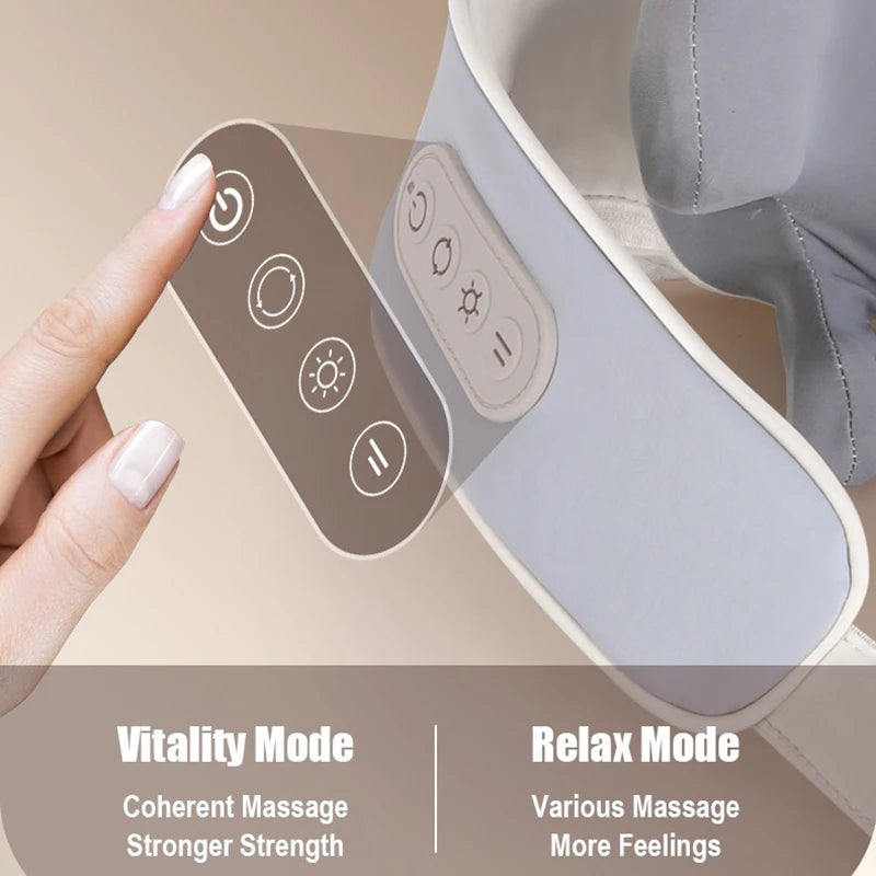 JianYouCare electrical neck shoulder body massager Heated Kneading Shiatsu Shawl Cervical back Massage machine Relieve fatigue