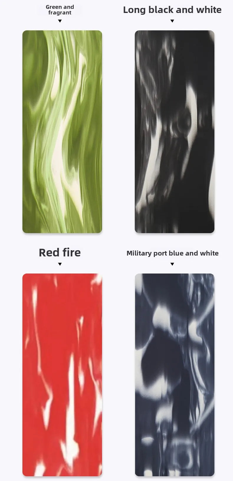 ‌Contrast-Colored PU & Natural Rubber Yoga Mat - Anti-Slip, Moisture-Wicking Dance/Fitness Mat with Artistic Design (Premium Edi