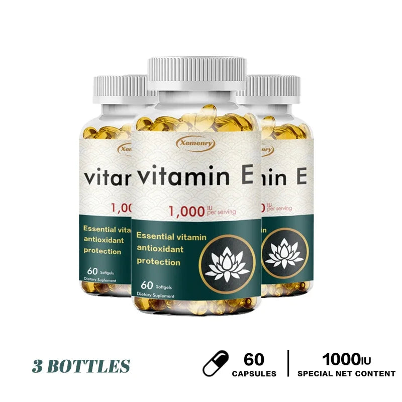 Vitamin E Capsules - Facial Care, Skin, Heart  Health, Anti-Aging, Antioxidant