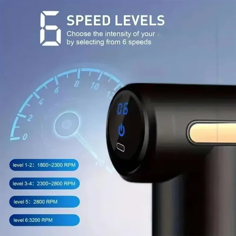 Portable fascia gun deep tissue massage mini lightweight adjustable speed massage device suitable for full body massage