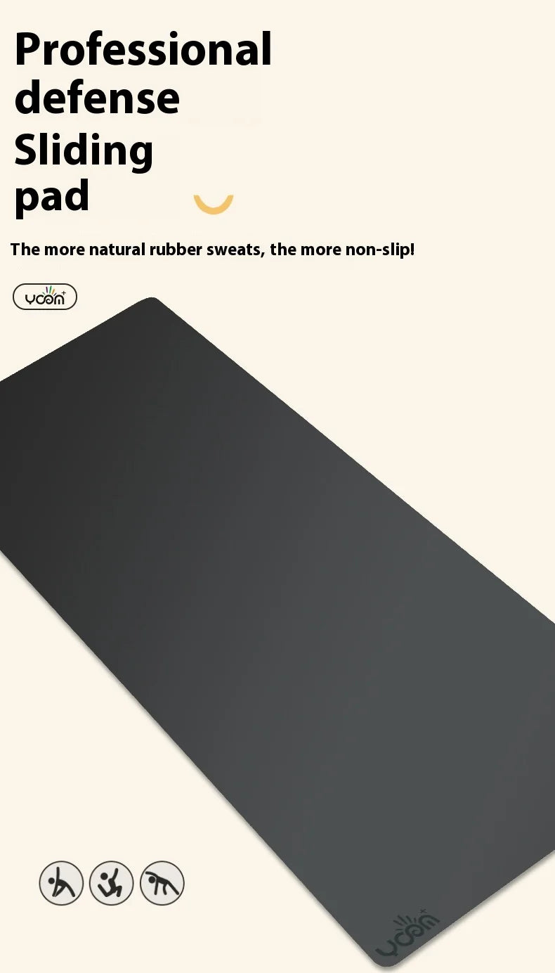 ‌PU & Natural Rubber Yoga Mat - Women’s Anti-Slip Fitness Mat with Laser Alignment Lines, Extra Thick & Durable Premium Edition‌