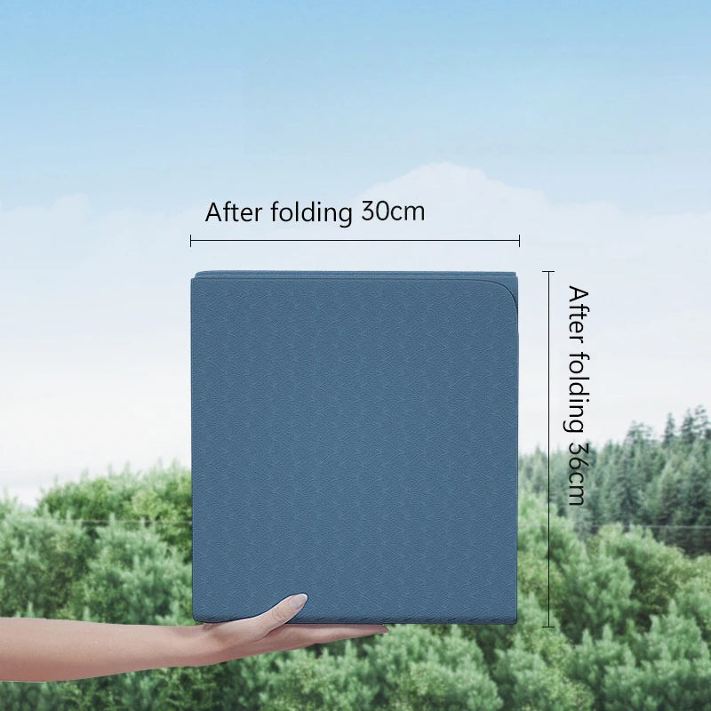 1PC Foldable Yoga Mat Eco Friendly Tpe Folding Travel Fitness Exercise Double Sided Non-Slip For Pilates & Floor Workouts