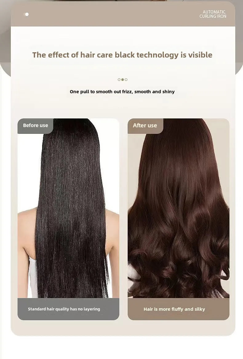 Automatic Rotating Curling Iron Electric Rotation Does Not Hurt Hair Portable Hair Curler for Comfortable and Safe Hair Styling