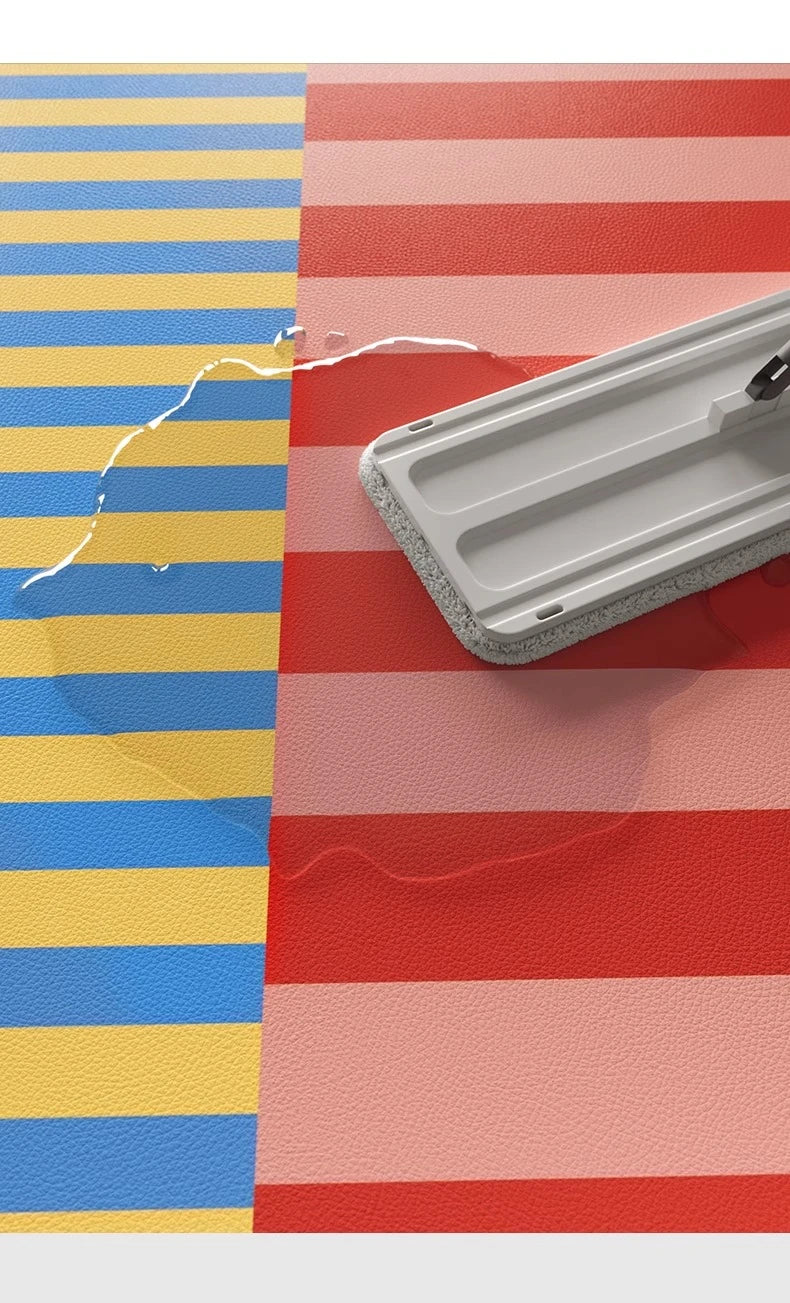 Kitchen Special Carpet PVC Waterproof and Oil-proof Carpet Easy To Clean Cushioning Rugs Artistic Striped Decorative Carpet Mats