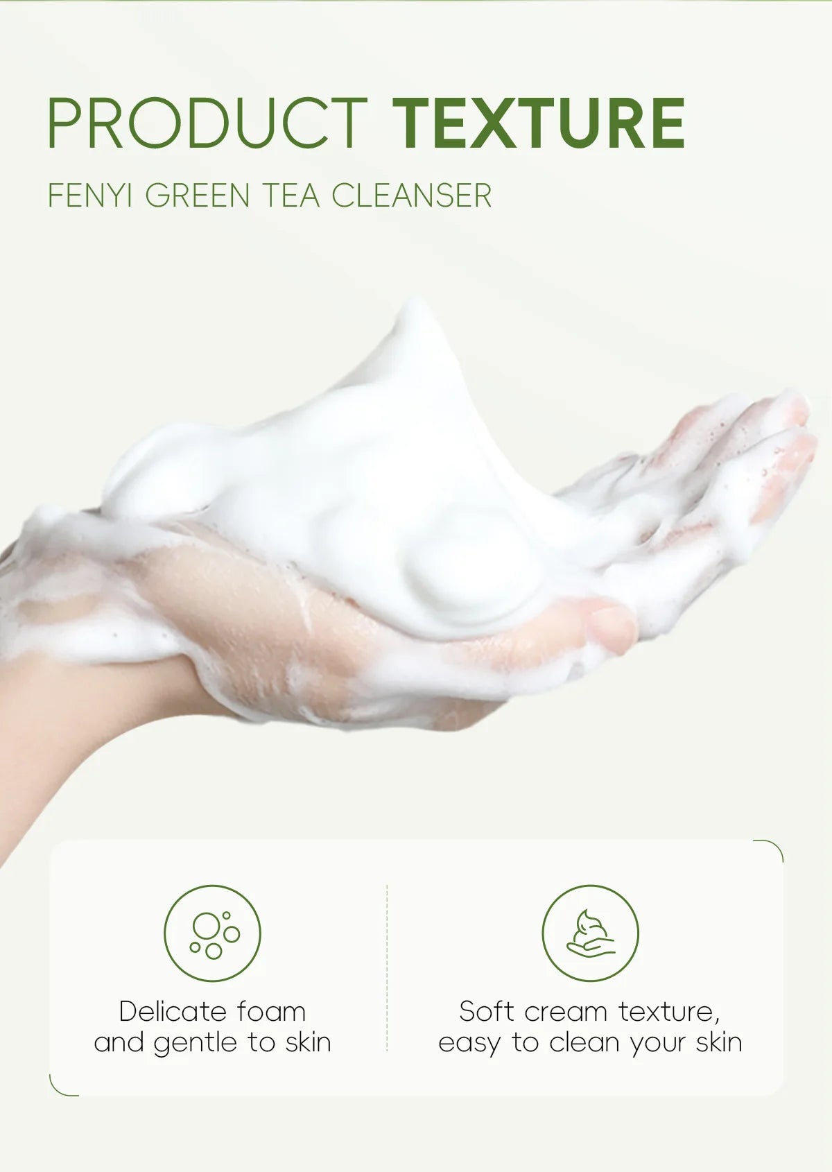 Green Tea Facial Cleanser 50g Skin Deep Cleansing Moisturizing Blackhead Removal Skincare Face Wash Foam Face Cleanser Skin Care