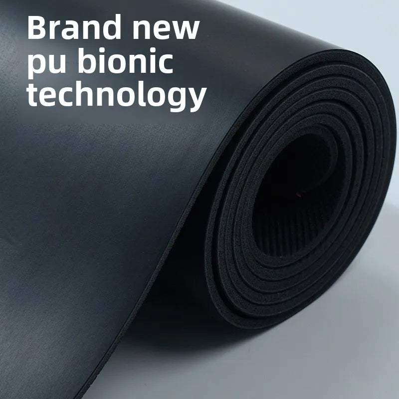 ‌PU & Natural Rubber Yoga Mat - Women’s Anti-Slip Fitness Mat with Laser Alignment Lines, Extra Thick & Durable Premium Edition‌