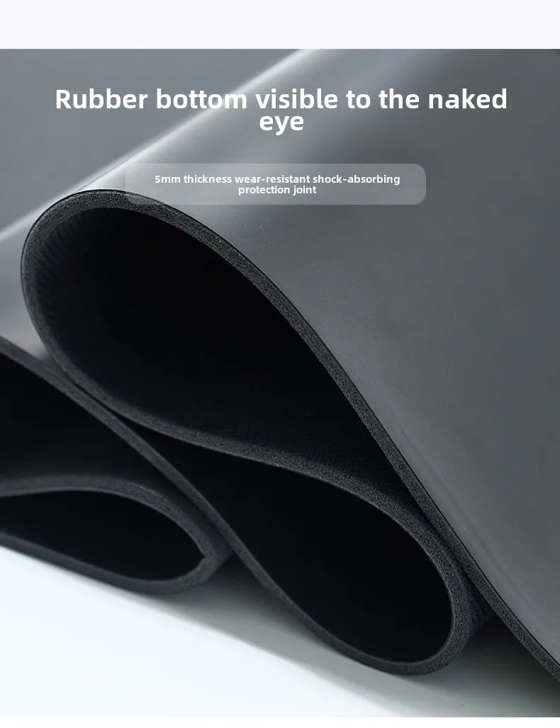 ‌PU & Natural Rubber Yoga Mat - Women’s Anti-Slip Fitness Mat with Laser Alignment Lines, Extra Thick & Durable Premium Edition‌