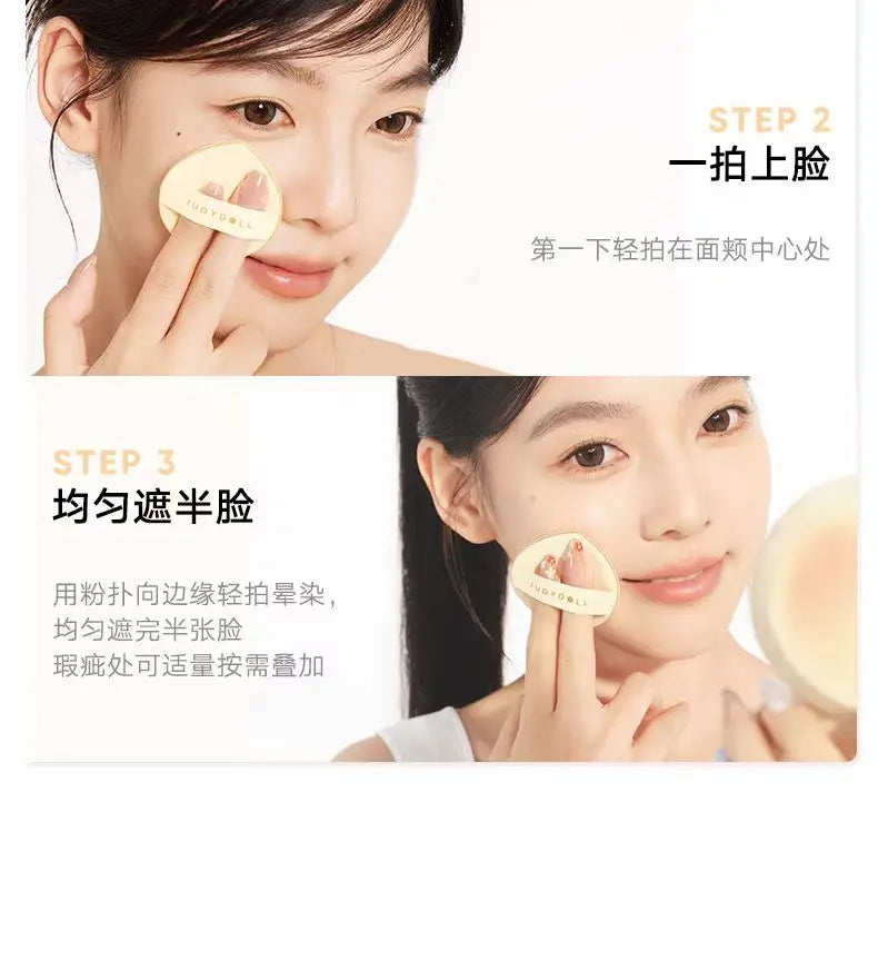 Judydoll Air Cushion Concealer Makeup Foundation Moisturizing Long-lasting Brightening Invisible Pores Liquid Oil Skin Cream