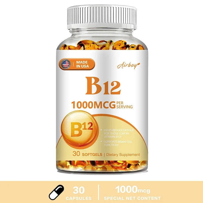 Vitamin B12 1000mcg - Supports Energy Metabolism, Mood and Nervous System Health
