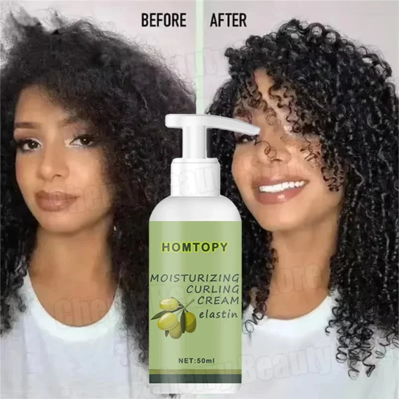 Natural Curl Hair Cream for Curly Hair Styling Curling Moisture Lotion Anti Frizzy Bounce Sculpting Boost Hair Conditioner Care