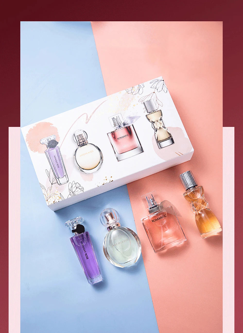 Gift Box Four Piece Set Perfume Women Lasting Fragrance Body Spray Floral Scent Pheromone Eau De Parfum Cologne 105ml Toilette