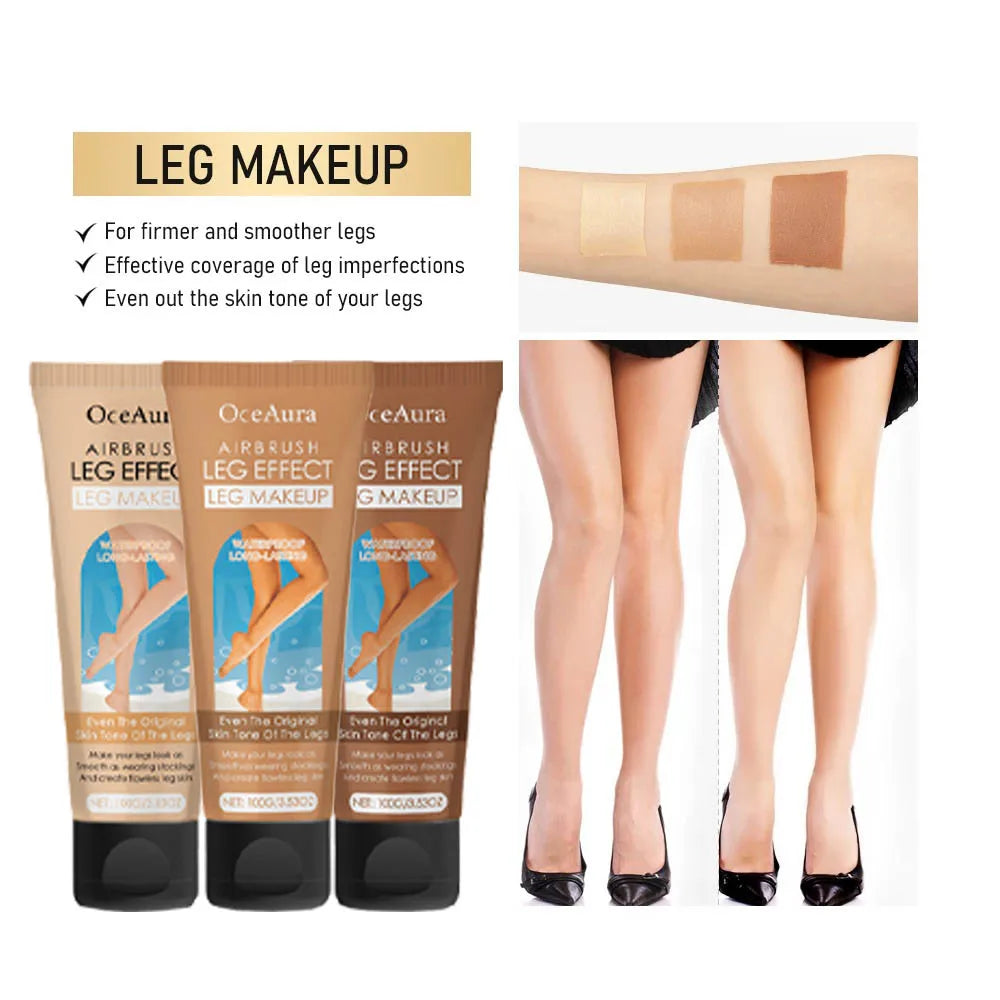Waterproof Long Lasting Leg Makeup Lotion Even Skin Tone Body Foundation Body Tanning Cream Medium Bronze Leg Makeup