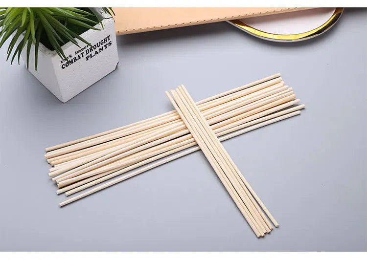 50pcs/lot 24cmx3mm Natural Rattan Sticks for Reed Diffuser Home Fragrance and Essential Oil Aromatherapy Diffuser Reed Sticks