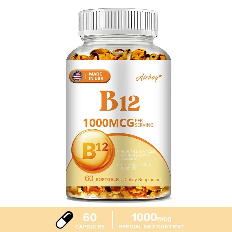 Vitamin B12 1000mcg - Supports Energy Metabolism, Mood and Nervous System Health