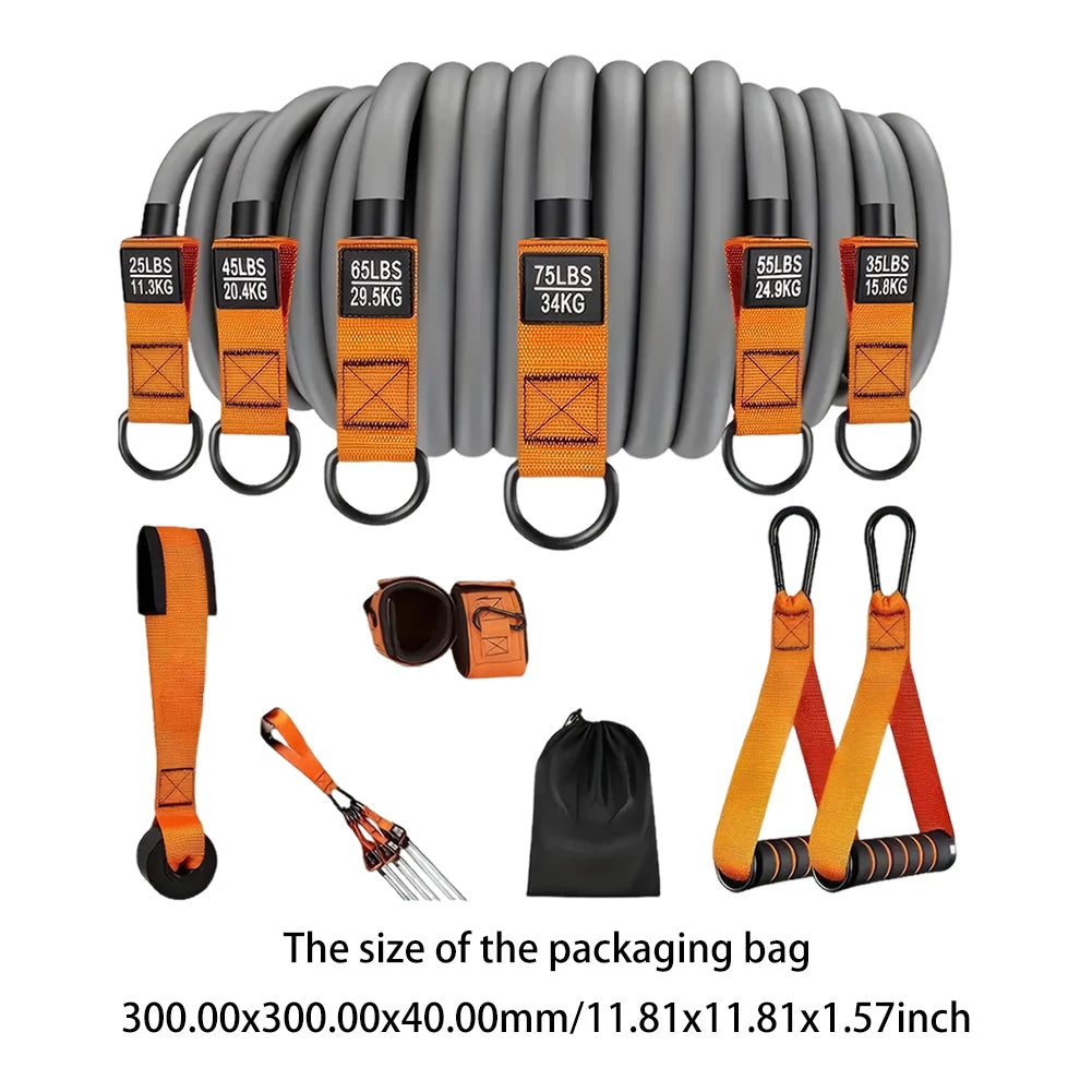 Resistance Bands Exercise Bands with Handles Fitness Bands Set Multi-Function Workout Bands Weight Bands Home Gym Equipment