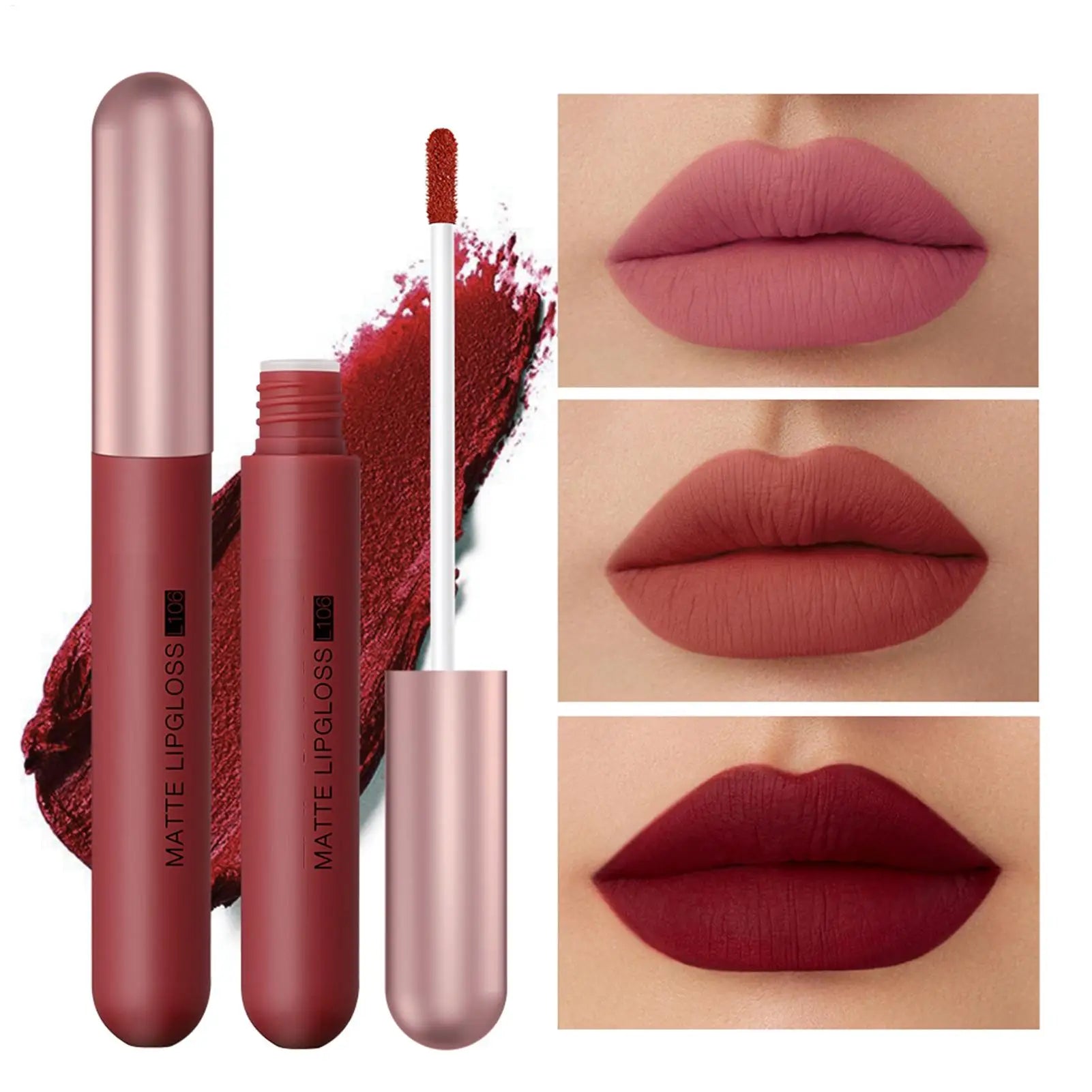 Mini Lipstick Set waterproof Matte 6 Colors Lipstick Velvet Red Lip Pigment Non-stick Cup Lip Gloss Kit