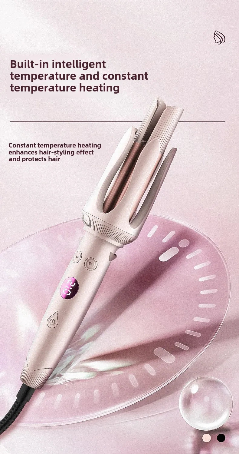 Advanced Hair Curling Iron New Hair Curler with LED Display Anti-Tangle & Auto-Off Protable Curling Wand for Home and Travel Use