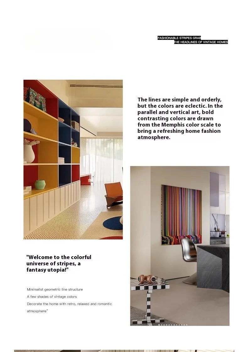 Kitchen Special Carpet PVC Waterproof and Oil-proof Carpet Easy To Clean Cushioning Rugs Artistic Striped Decorative Carpet Mats