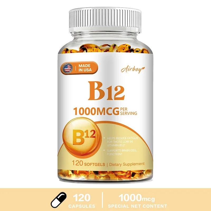Vitamin B12 1000mcg - Supports Energy Metabolism, Mood and Nervous System Health