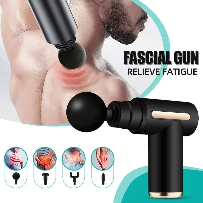 Portable fascia gun deep tissue massage mini lightweight adjustable speed massage device suitable for full body massage