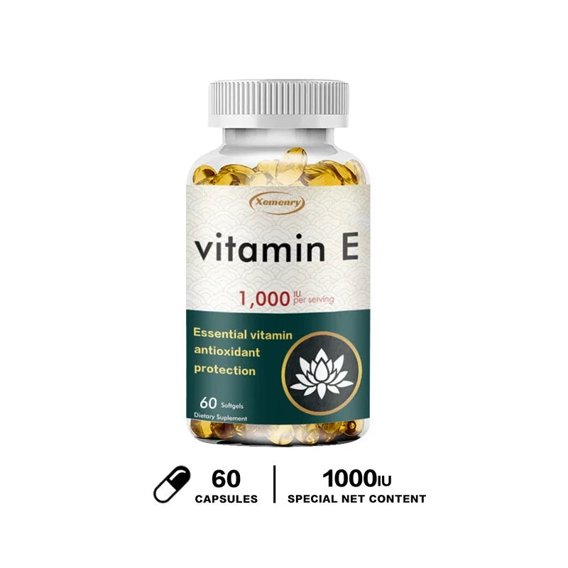 Vitamin E Capsules - Facial Care, Skin, Heart  Health, Anti-Aging, Antioxidant