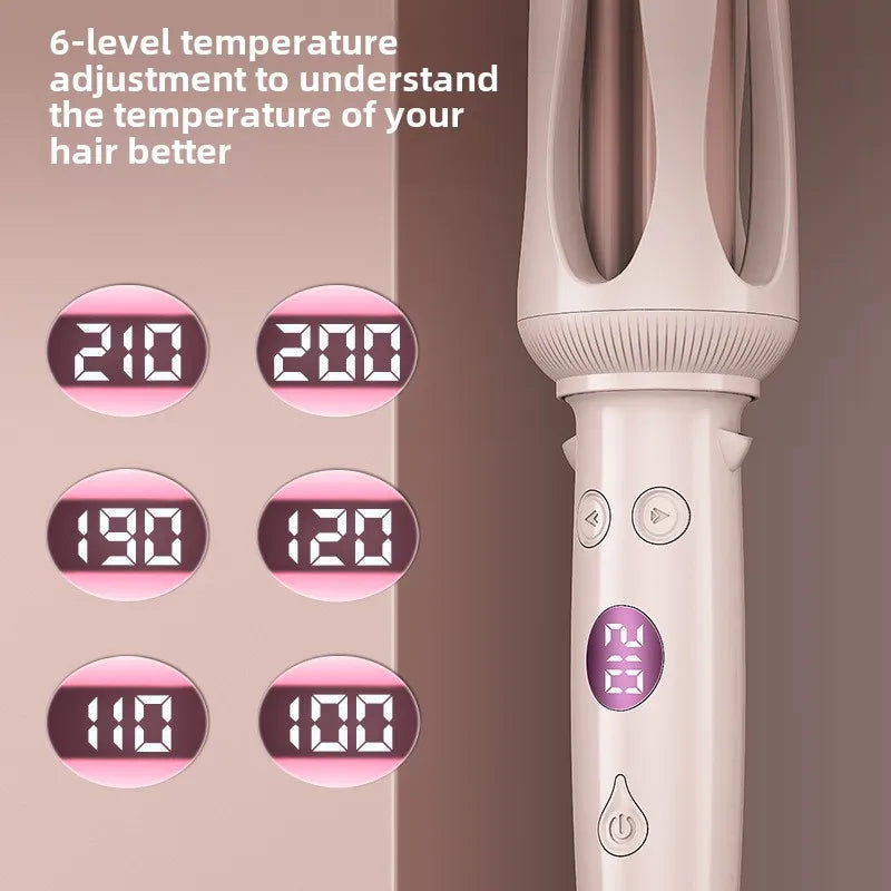 Advanced Hair Curling Iron New Hair Curler with LED Display Anti-Tangle & Auto-Off Protable Curling Wand for Home and Travel Use