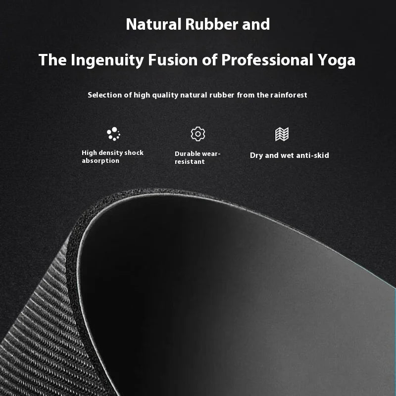 ‌PU & Natural Rubber Yoga Mat - Women’s Anti-Slip Fitness Mat with Laser Alignment Lines, Extra Thick & Durable Premium Edition‌