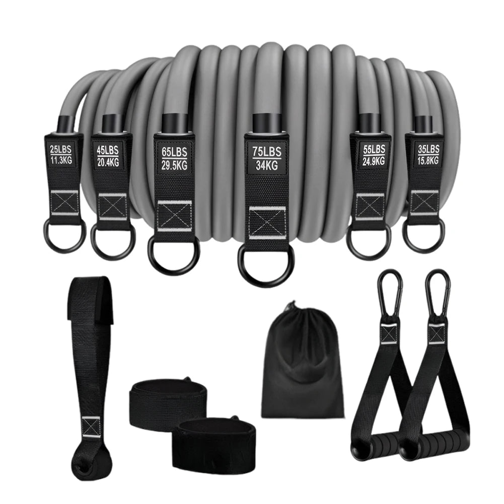 Resistance Bands Exercise Bands with Handles Fitness Bands Set Multi-Function Workout Bands Weight Bands Home Gym Equipment