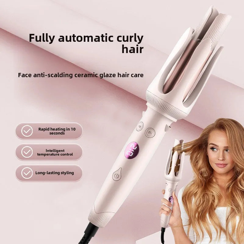 Advanced Hair Curling Iron New Hair Curler with LED Display Anti-Tangle & Auto-Off Protable Curling Wand for Home and Travel Use